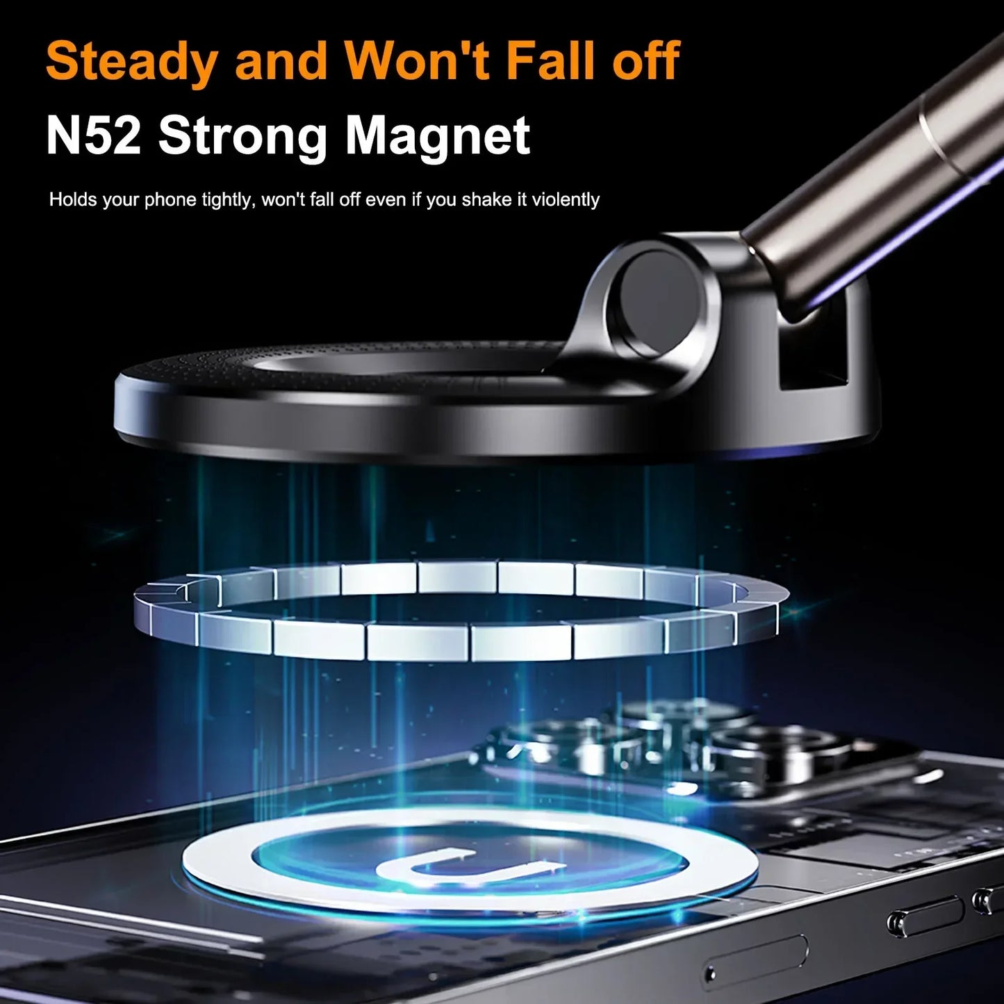 Xiaomi Strong Magnetic Car Phone Holder Vacuum Adsorption Phone Car Holder 360° Rotation for Car Desk Bathroom Magnetic Bracket