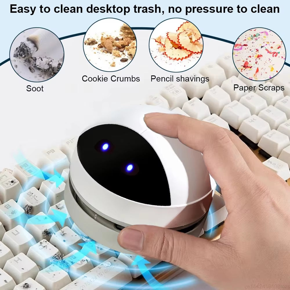 Car Vacuum Cleaner Portable Mini Table Vacuum Cleaner for Car Desk Office Dust Sweeper USB Charging Desktop Vacuum Cleaner
