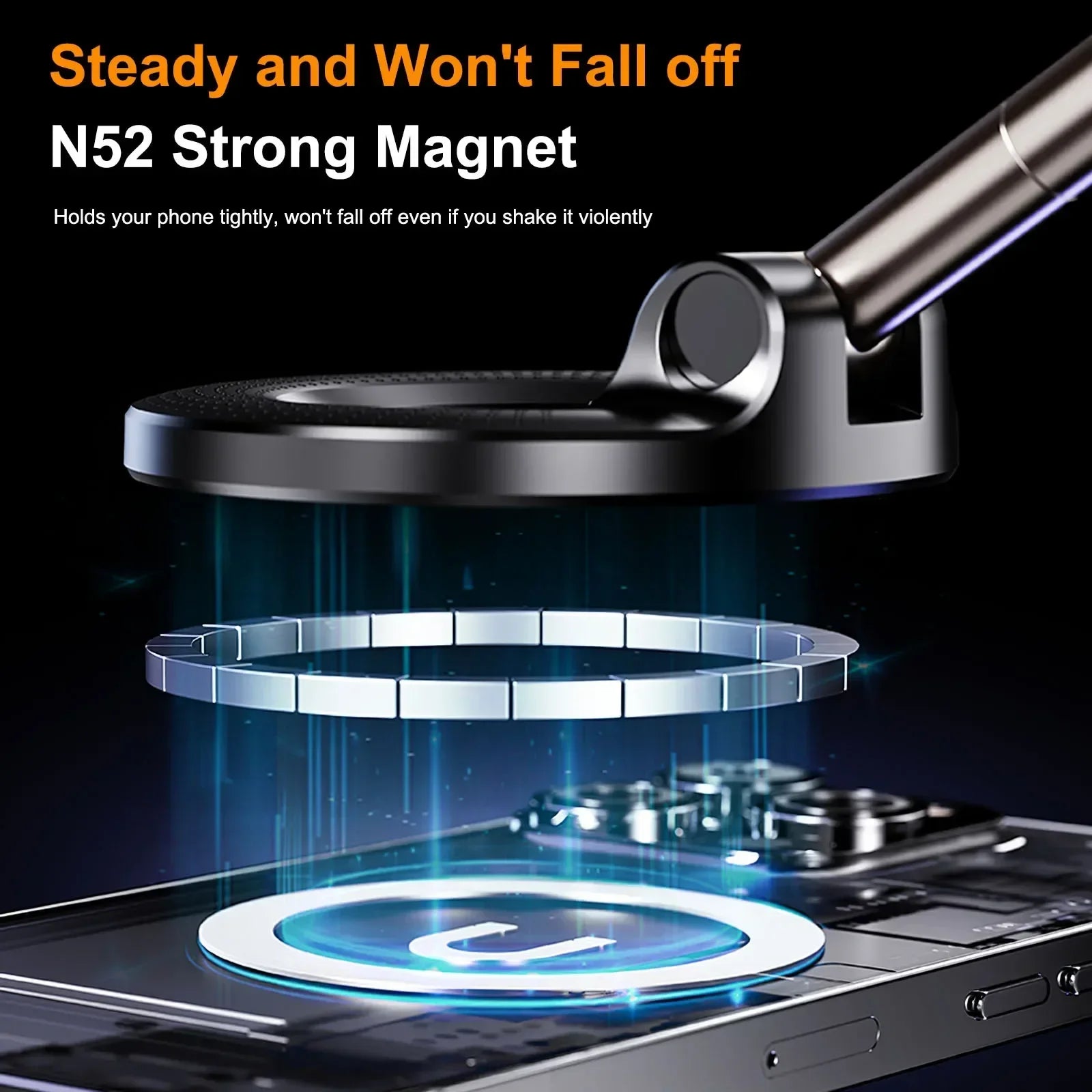 Xiaomi Strong Magnetic Car Phone Holder Vacuum Adsorption Phone Car Holder 360° Rotation for Car Desk Bathroom Magnetic Bracket