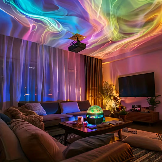 Aurora Borealis Starry Sky Projector,Led Star Projector Night Light with Remote, Galaxy Star Projector with 7 Lighting Effects