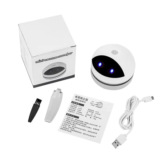 Car Vacuum Cleaner Portable Mini Table Vacuum Cleaner for Car Desk Office Dust Sweeper USB Charging Desktop Vacuum Cleaner