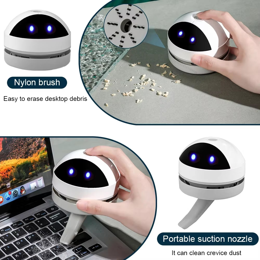 Car Vacuum Cleaner Portable Mini Table Vacuum Cleaner for Car Desk Office Dust Sweeper USB Charging Desktop Vacuum Cleaner